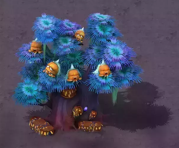 Cartoon hell - ghost coffin tree 04