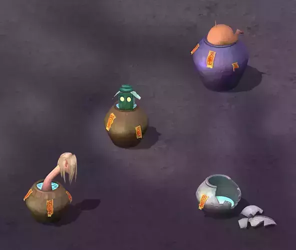 Cartoon hell - ghost urn