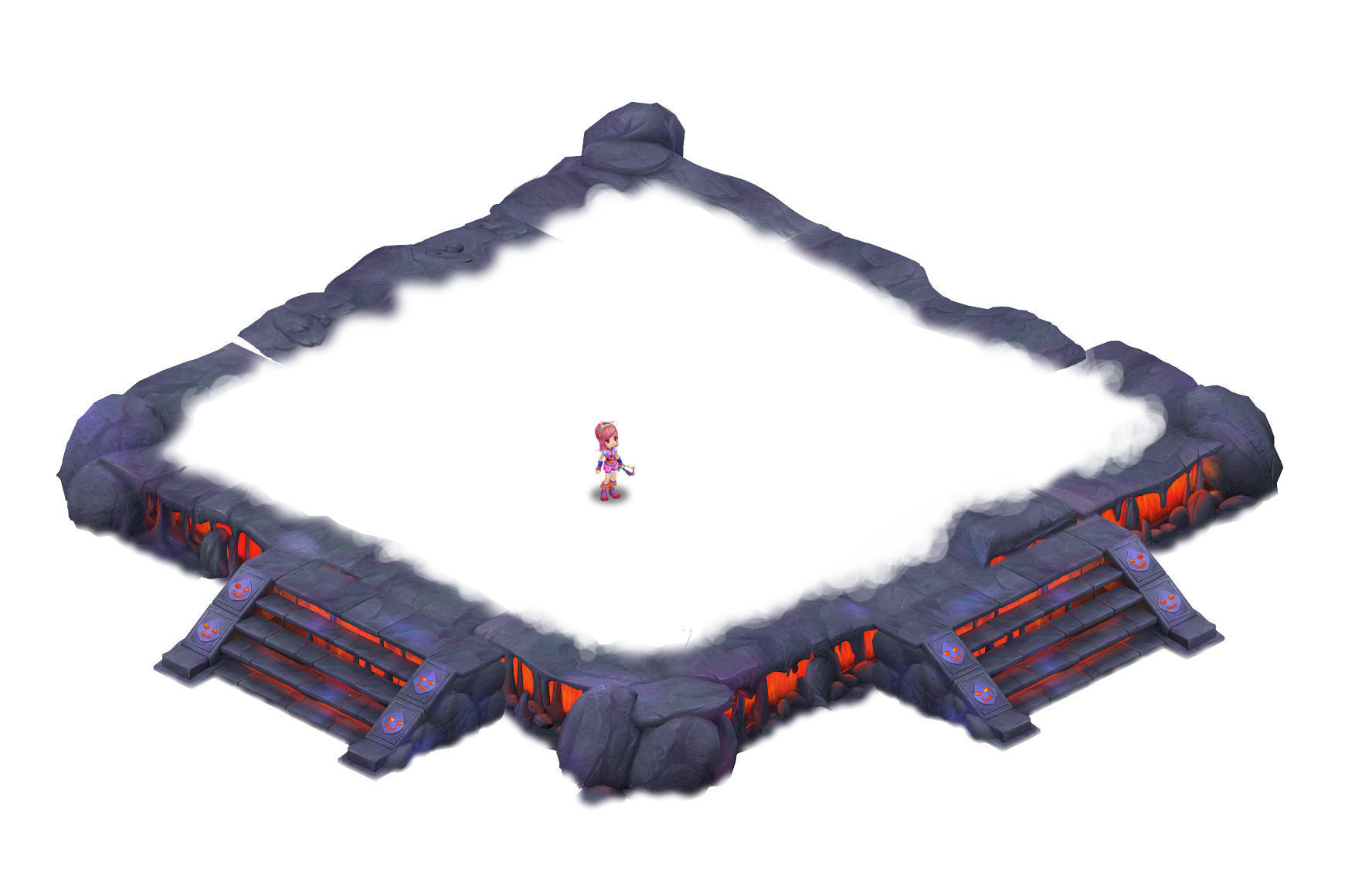 Cartoon hell - false terrain 01 3D model_3