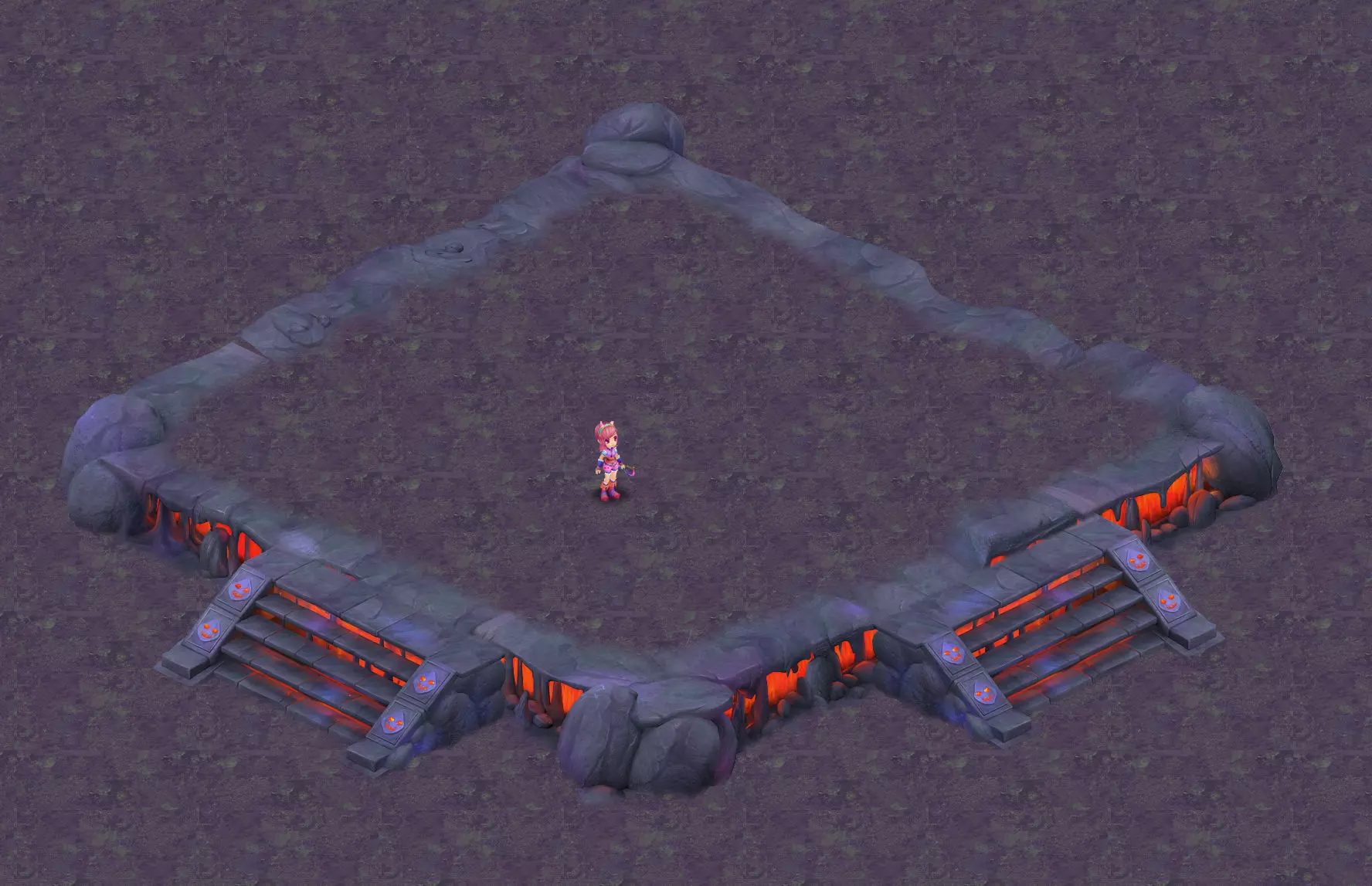 Cartoon hell - false terrain 01 3D model_0