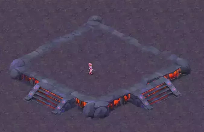 Cartoon hell - false terrain 01