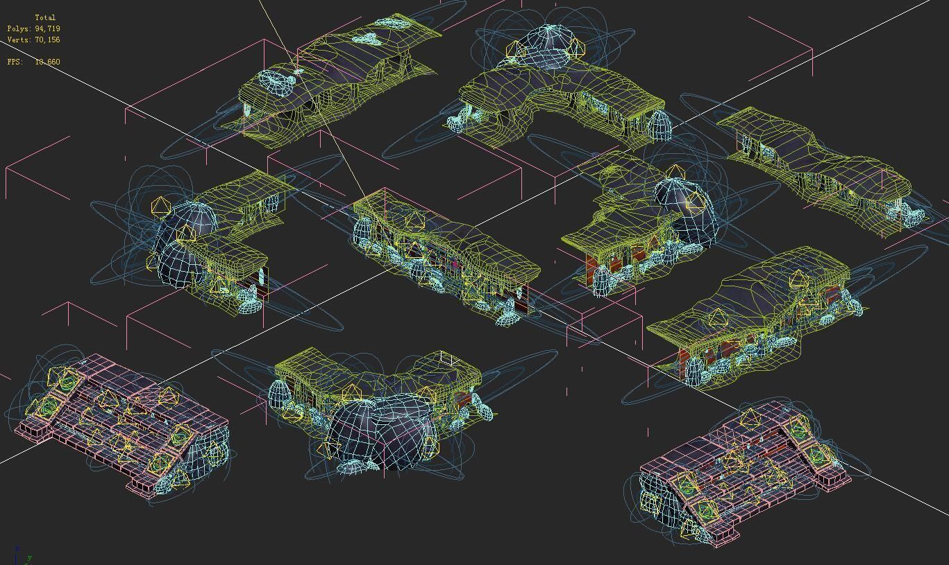 Cartoon hell - false terrain 01 3D model_2