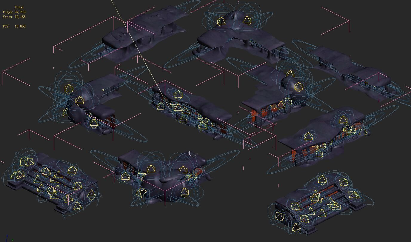 Cartoon hell - false terrain 01 3D model_1