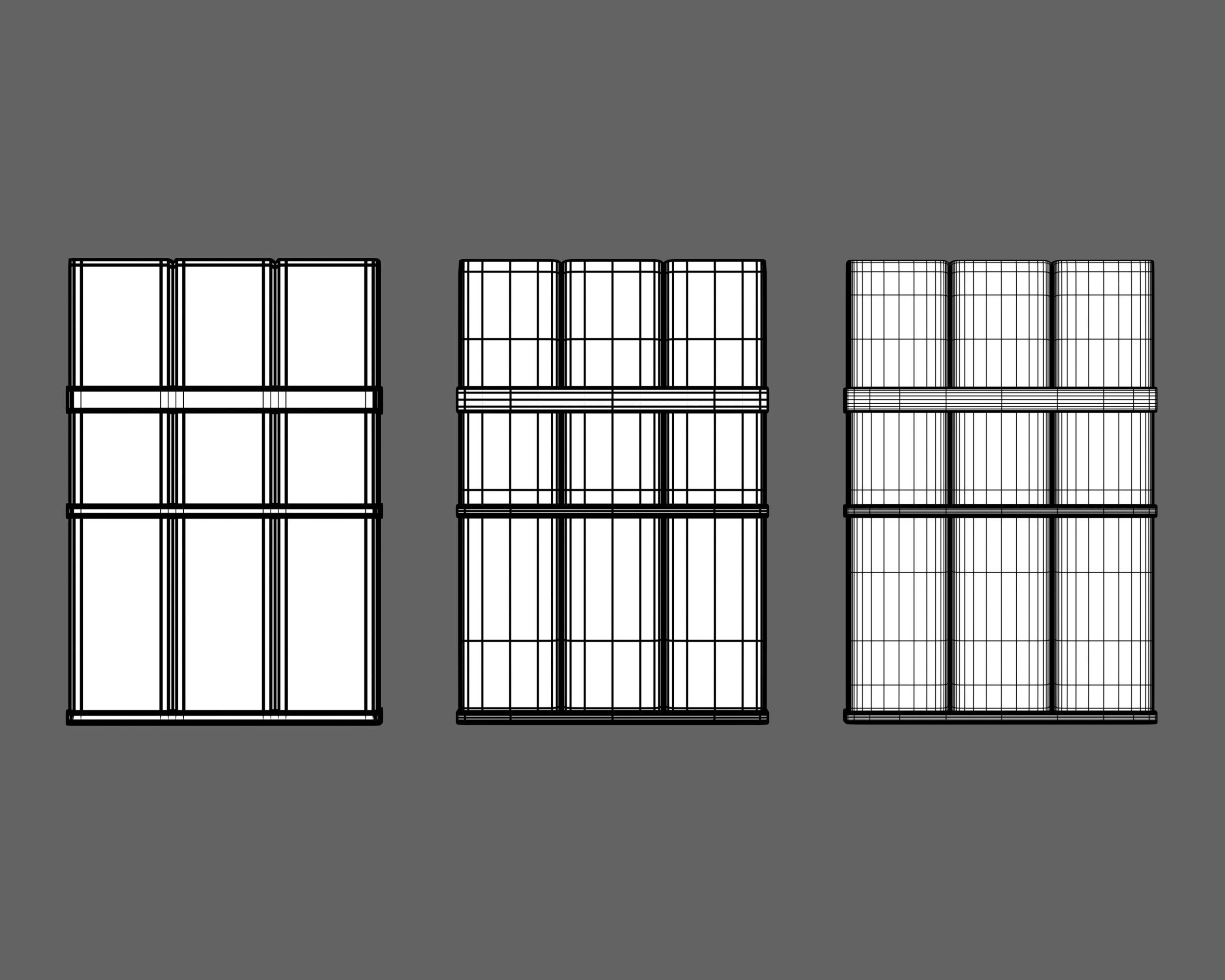 Ancient Japanese Tate Low-poly 3D model_4