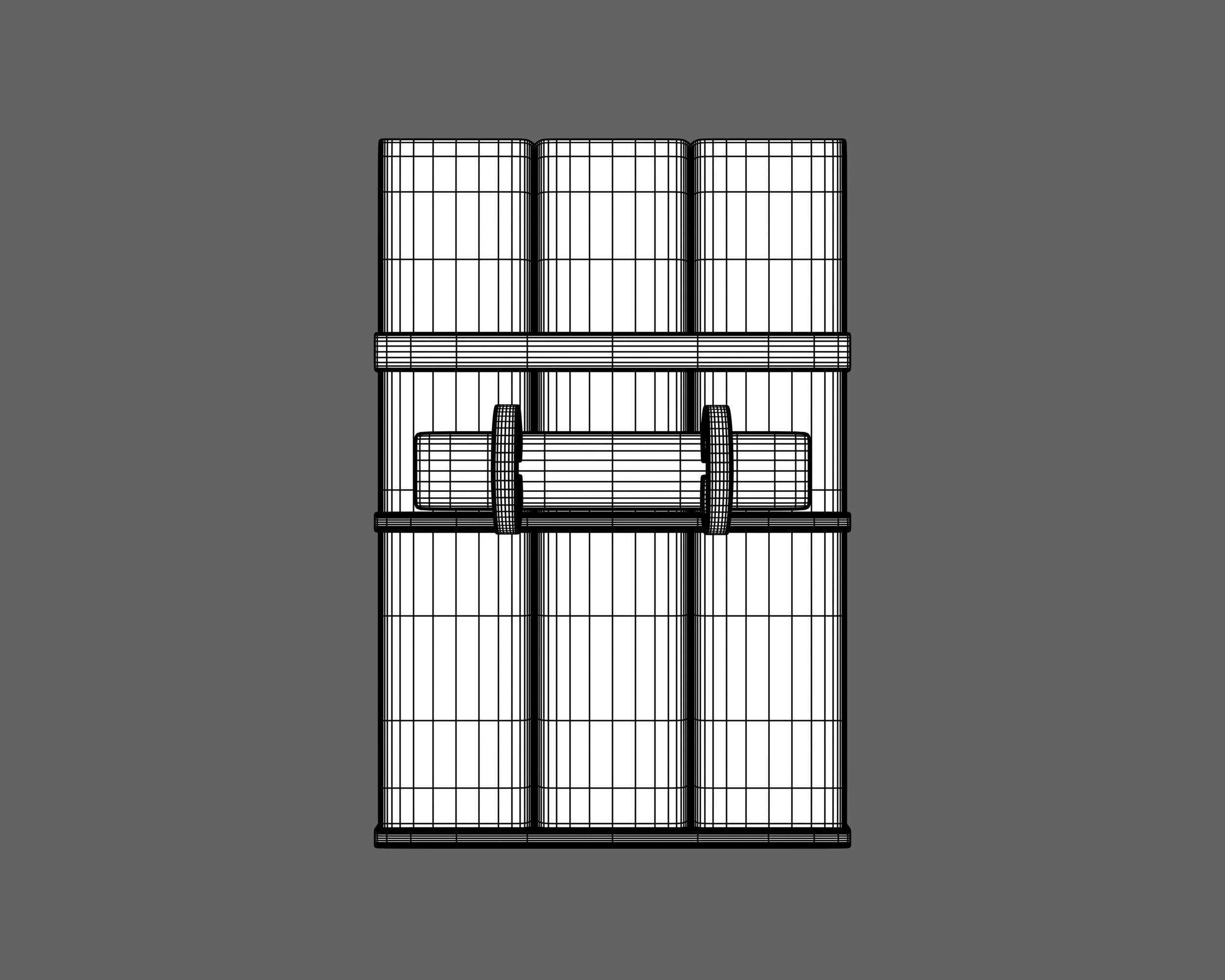 Ancient Japanese Tate Low-poly 3D model_13