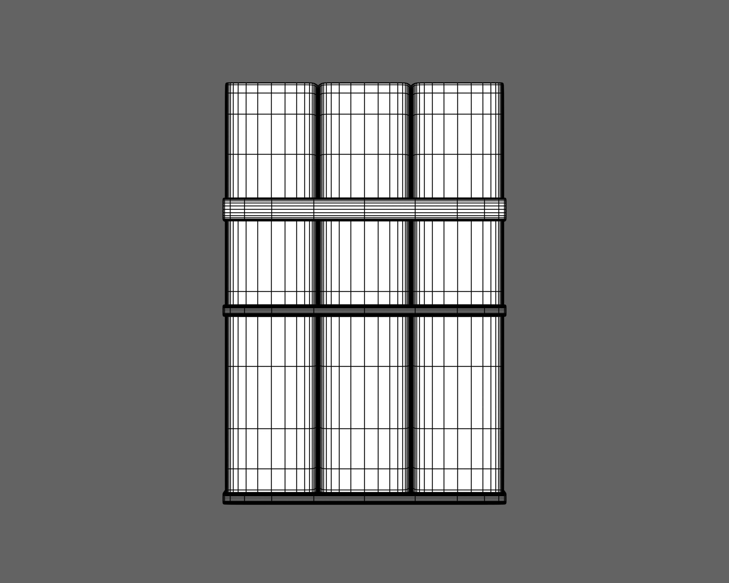 Ancient Japanese Tate Low-poly 3D model_7