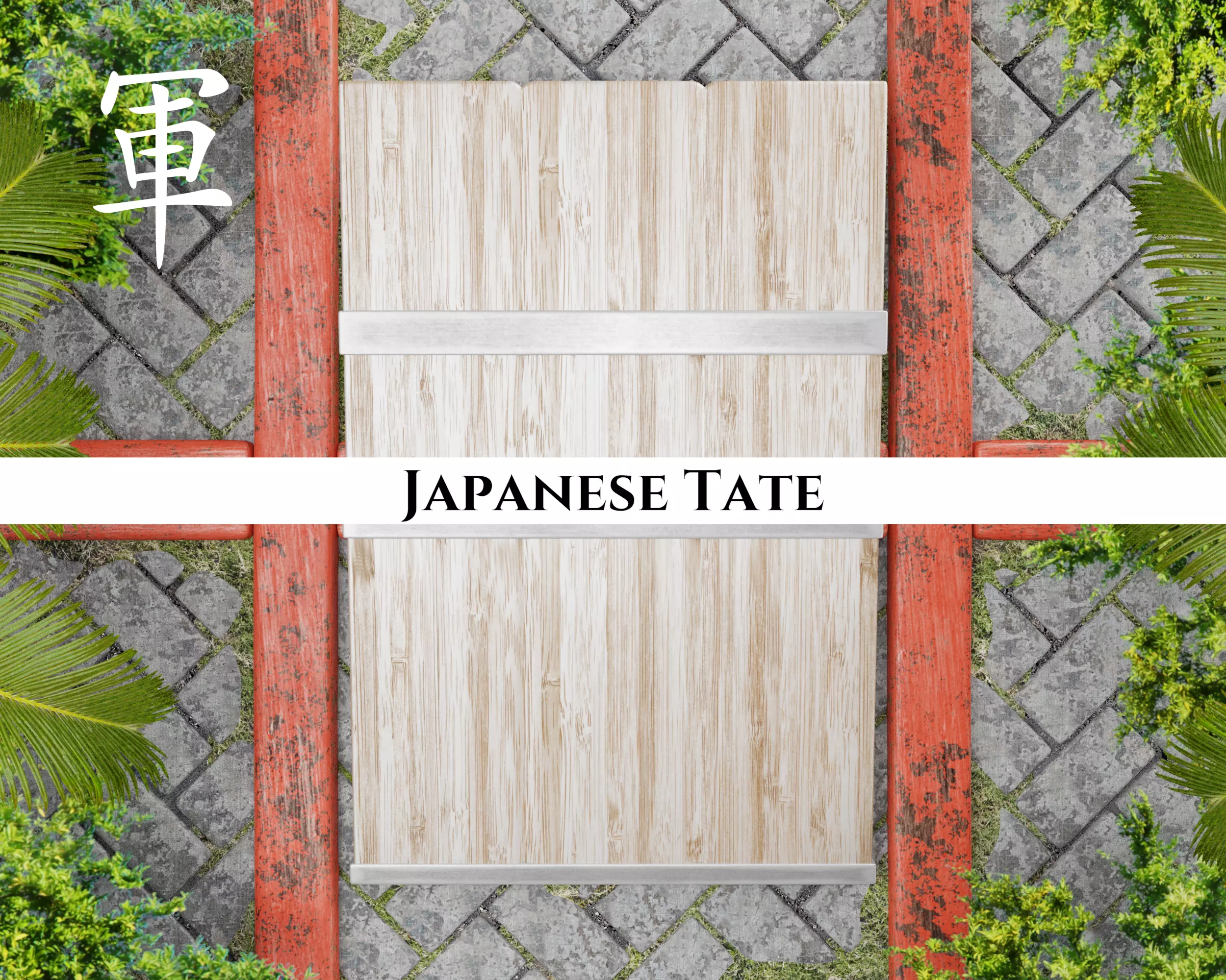 Ancient Japanese Tate Low-poly 3D model_0