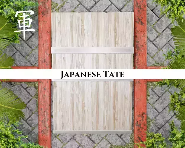 Ancient Japanese Tate Low-poly 3D model