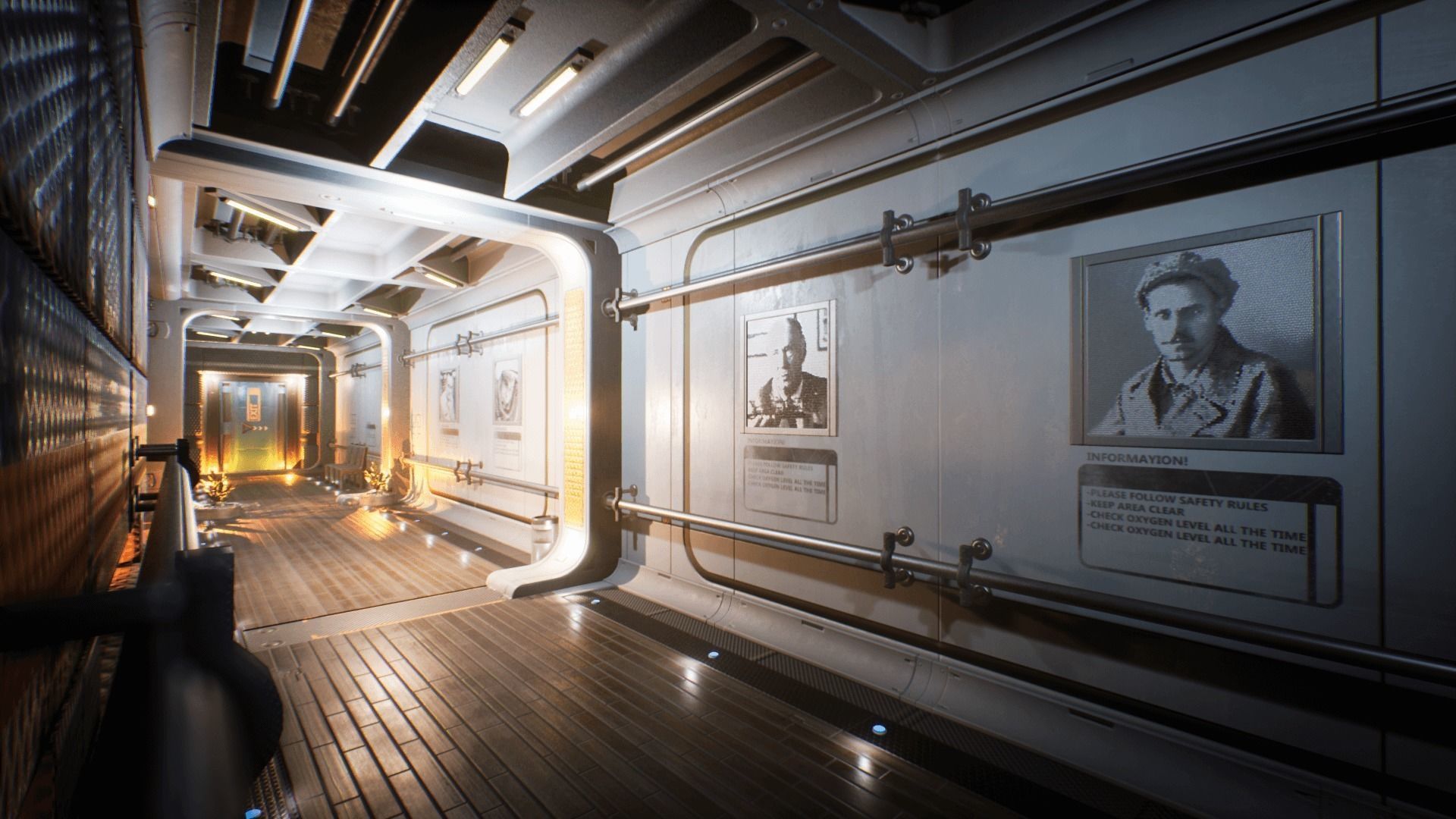 Sci-fi Rooms and Corridors Interior Kit Low-poly 3D model_5