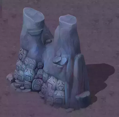 Cartoon hell - the head of the mountain