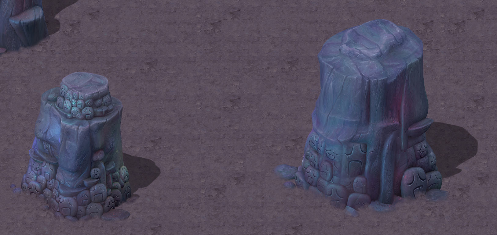 Cartoon hell - the head of the mountain 3D model_5