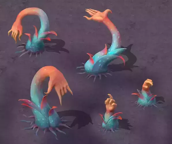 Cartoon hell - salty hand