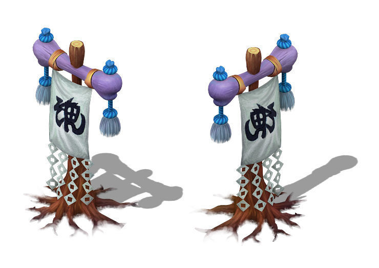 Cartoon hell - evocation banner 3D model_3