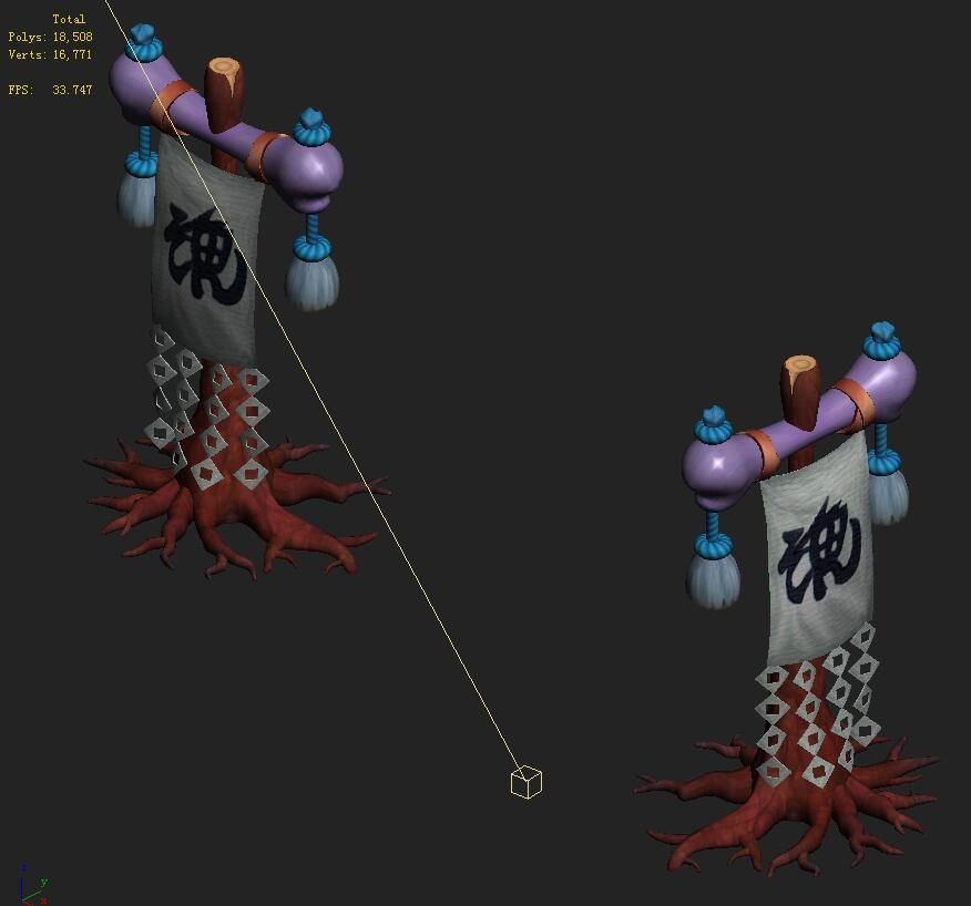 Cartoon hell - evocation banner 3D model_1