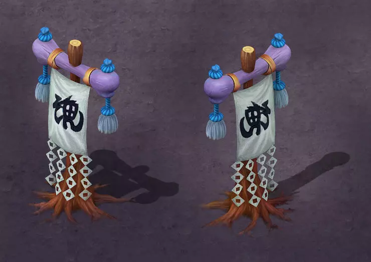 Cartoon hell - evocation banner 3D model_0