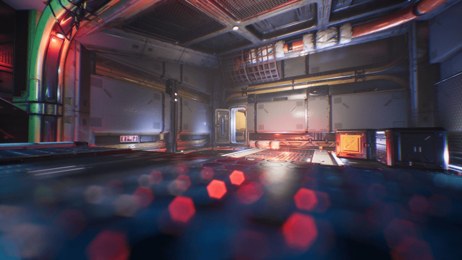 Spaceship Interior Environment Set Low-poly 3D model_5