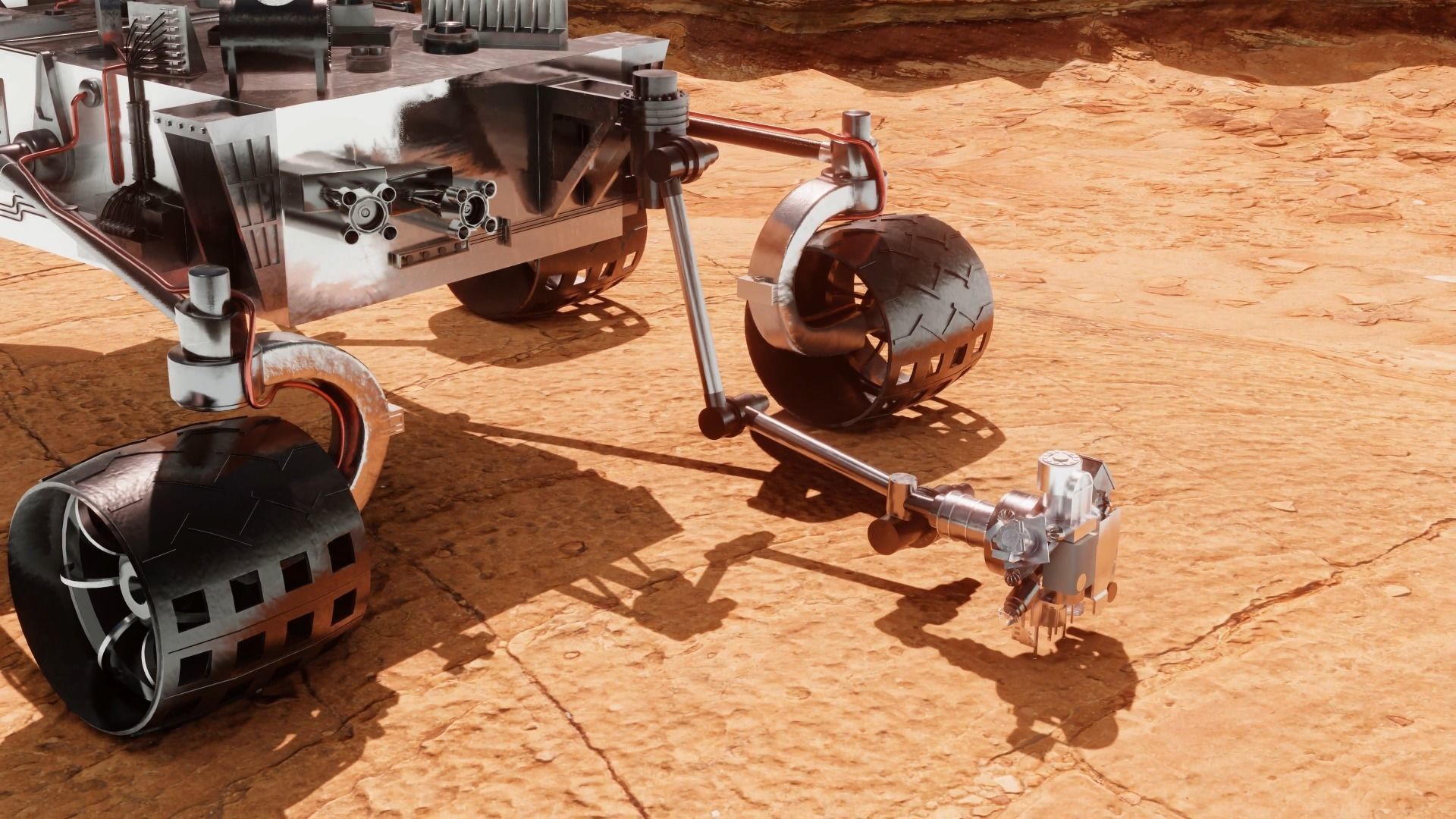 Mars Rover 3D model PBR materials Low-poly 3D model_10