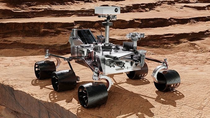 Mars Rover 3D model PBR materials Low-poly 3D model