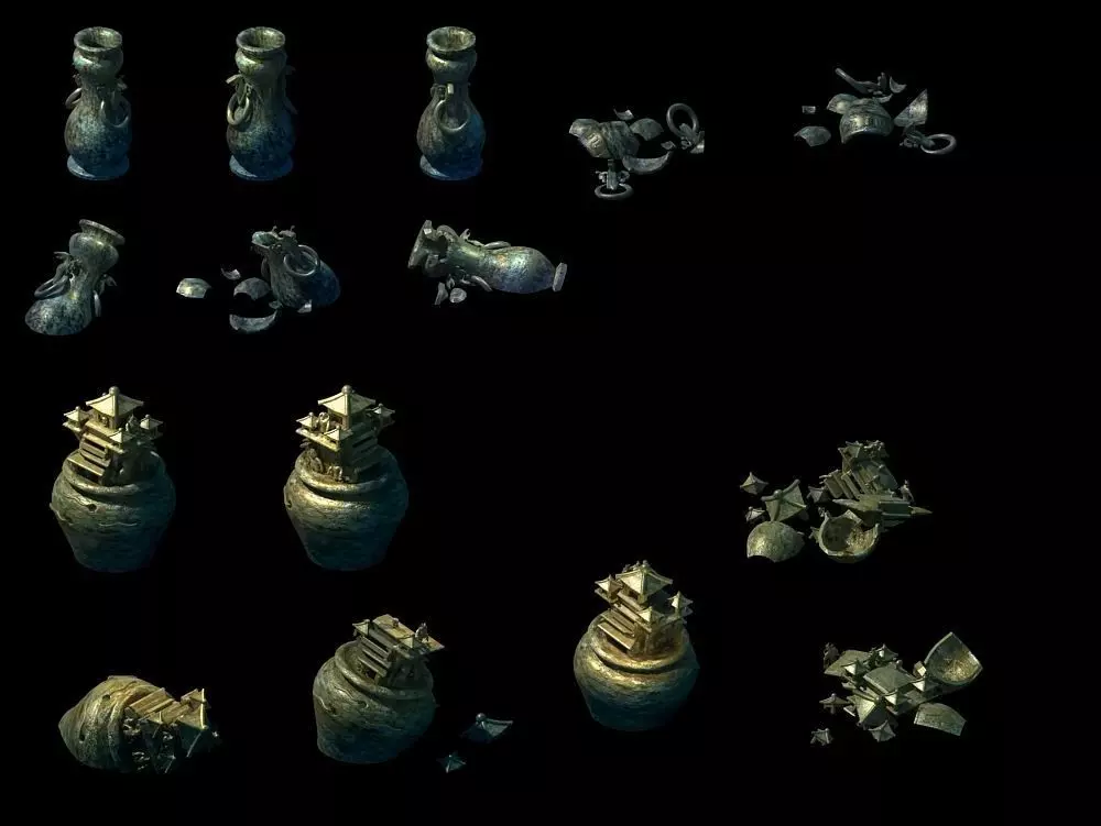Game Model - Cemetery Funeral Supplies 03 3D model