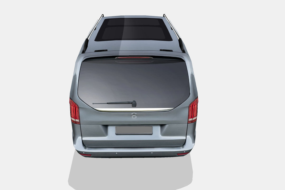 Mercedes-Benz V-Class 2019 Low-poly 3D model_9