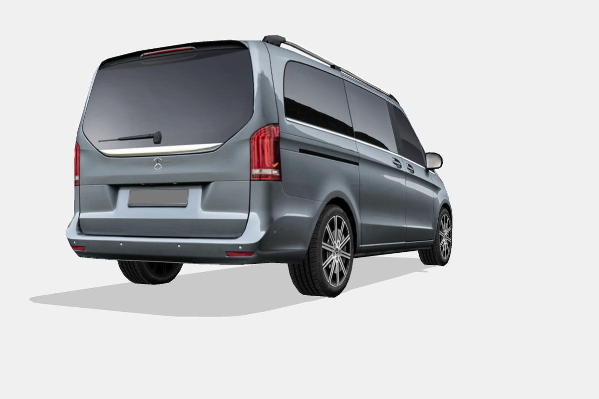 Mercedes-Benz V-Class 2019 Low-poly 3D model_11