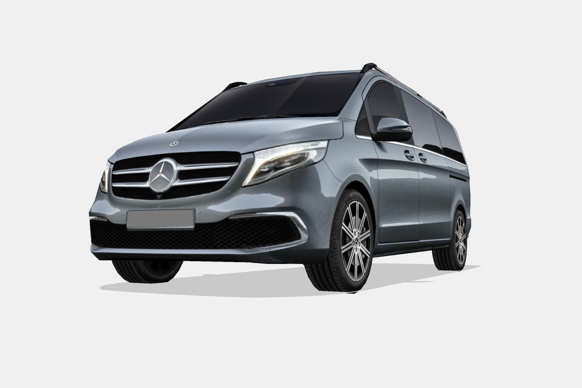 Mercedes-Benz V-Class 2019 Low-poly 3D model_4