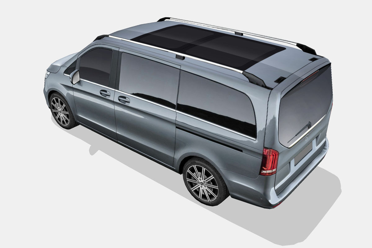 Mercedes-Benz V-Class 2019 Low-poly 3D model_7