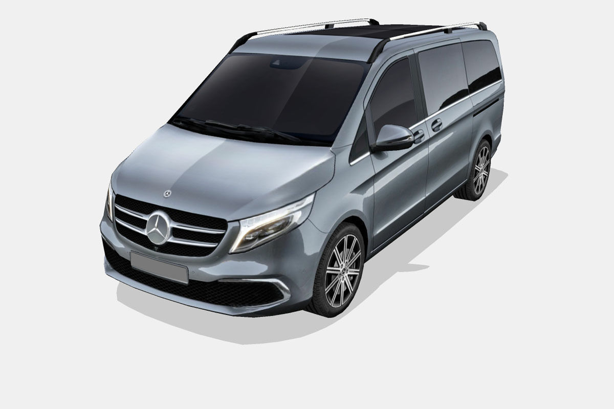 Mercedes-Benz V-Class 2019 Low-poly 3D model_5