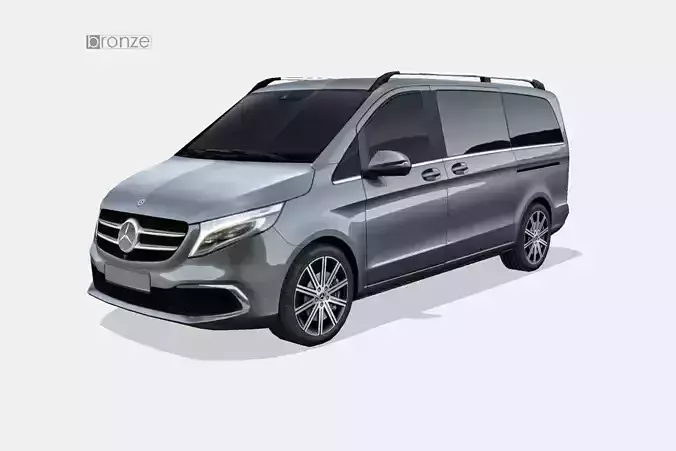 Mercedes-Benz V-Class 2019 Low-poly 3D model Mercedes-Benz V-Class 2019 Low-poly 3D model