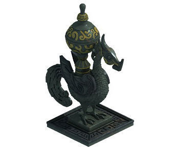 Bronze decoration - dragon statue 3D model_1