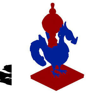 Bronze decoration - dragon statue 3D model_3