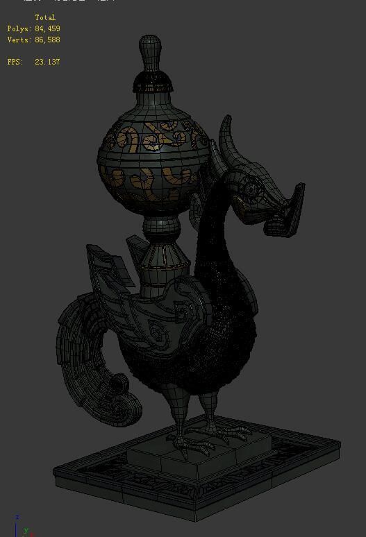 Bronze decoration - dragon statue 3D model_5