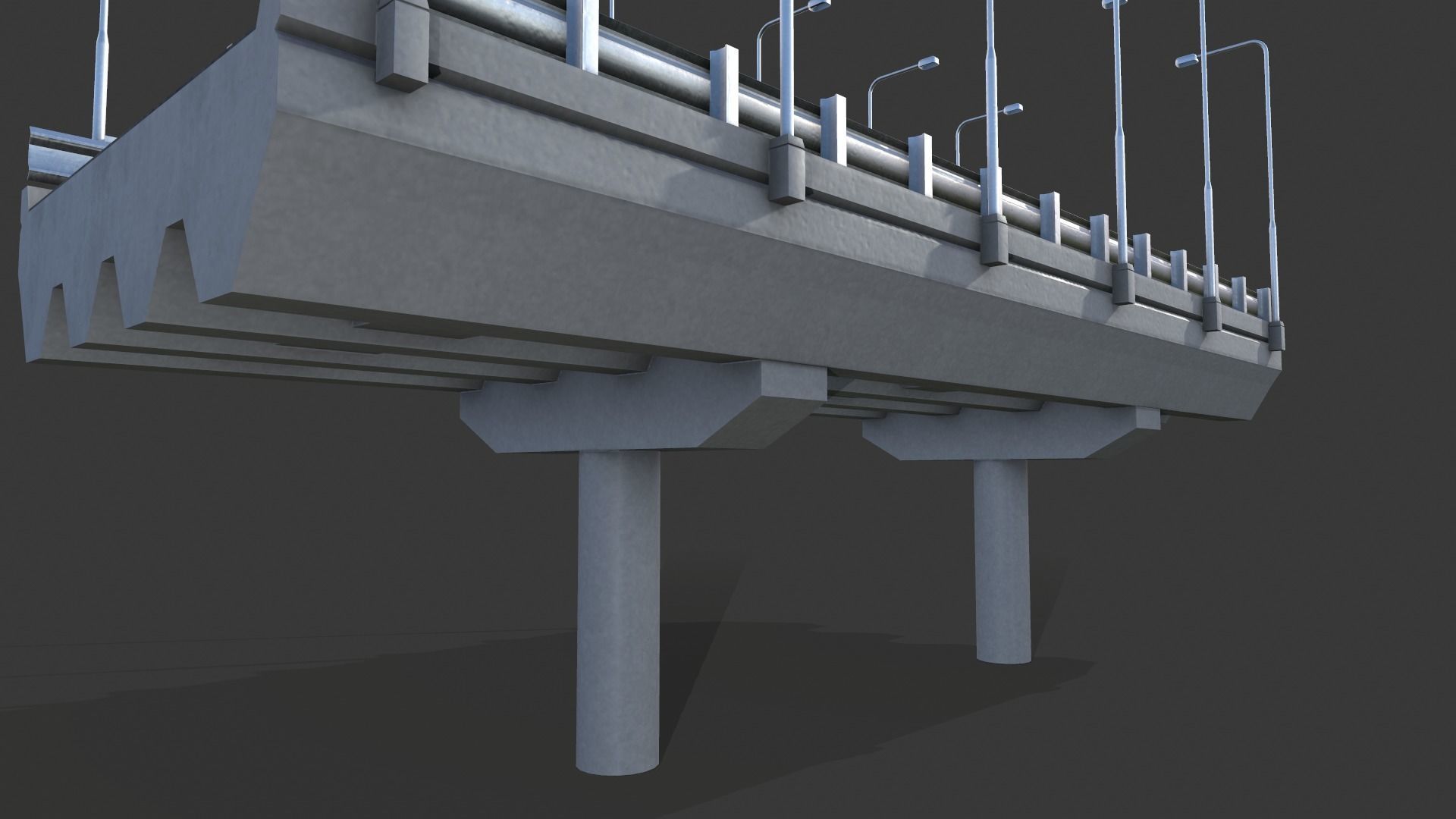 Modular Highway Low-poly 3D model_14