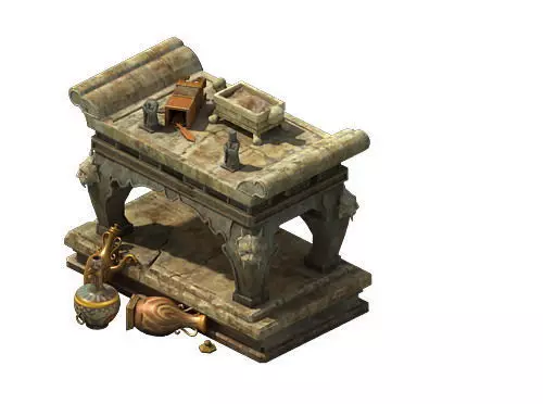 Game model - stone for the table 3D model_0