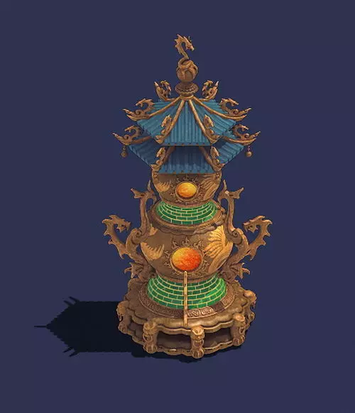 Pharmacy - Lian Dan furnace 02 3D model_0