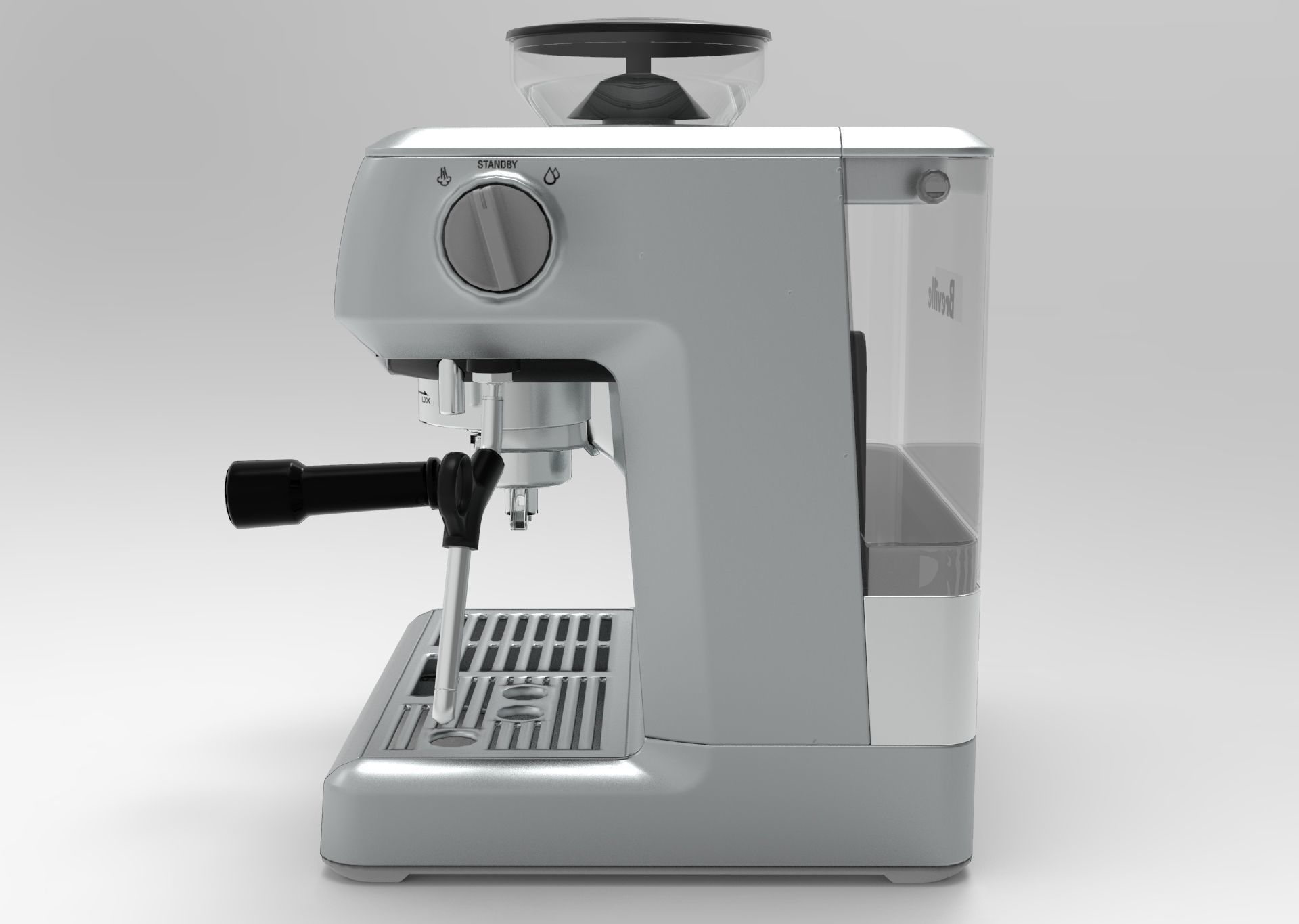 Coffee Machine Breville Barista Express BES870CBXL Low-poly 3D model_4