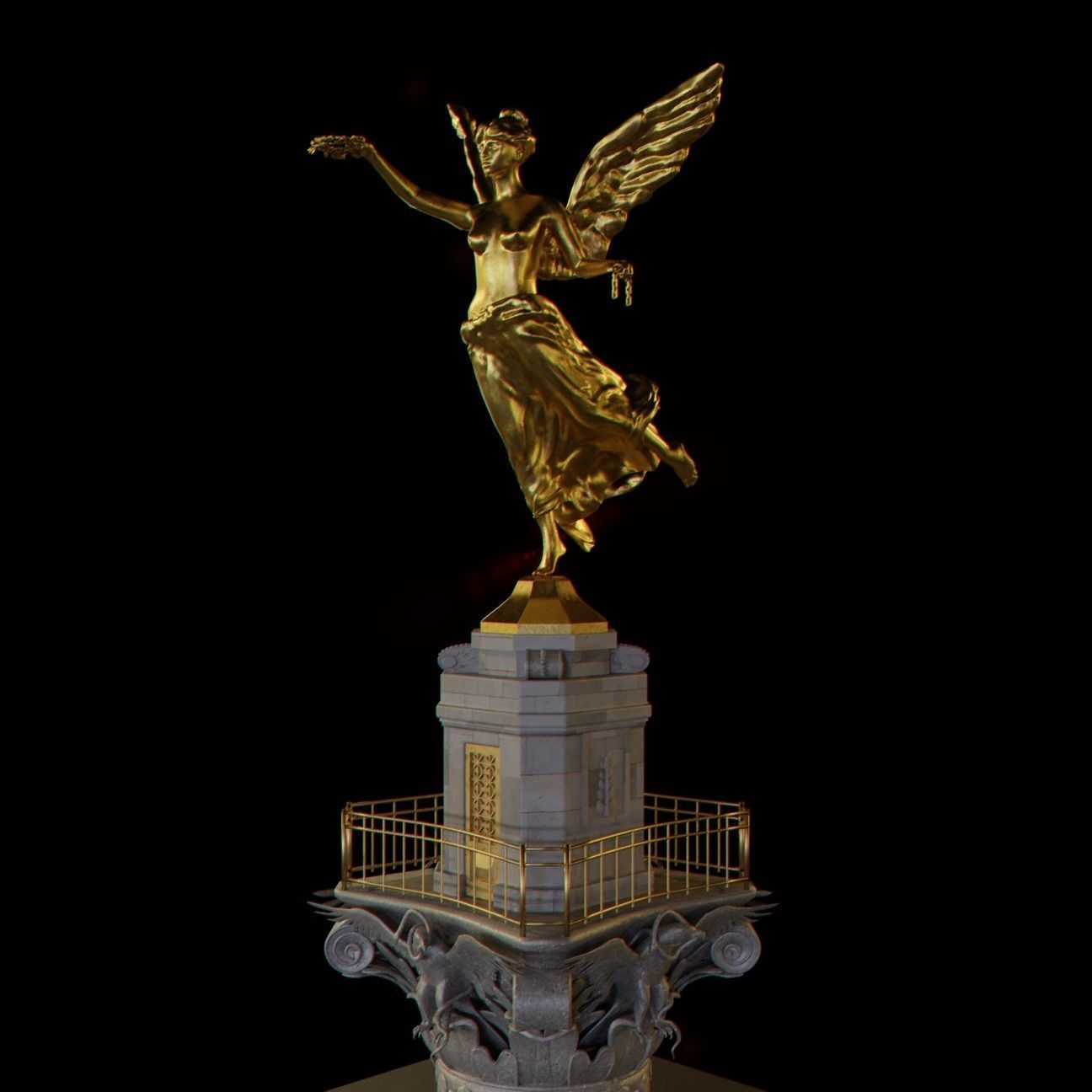 Angel of Independence 3D model_5