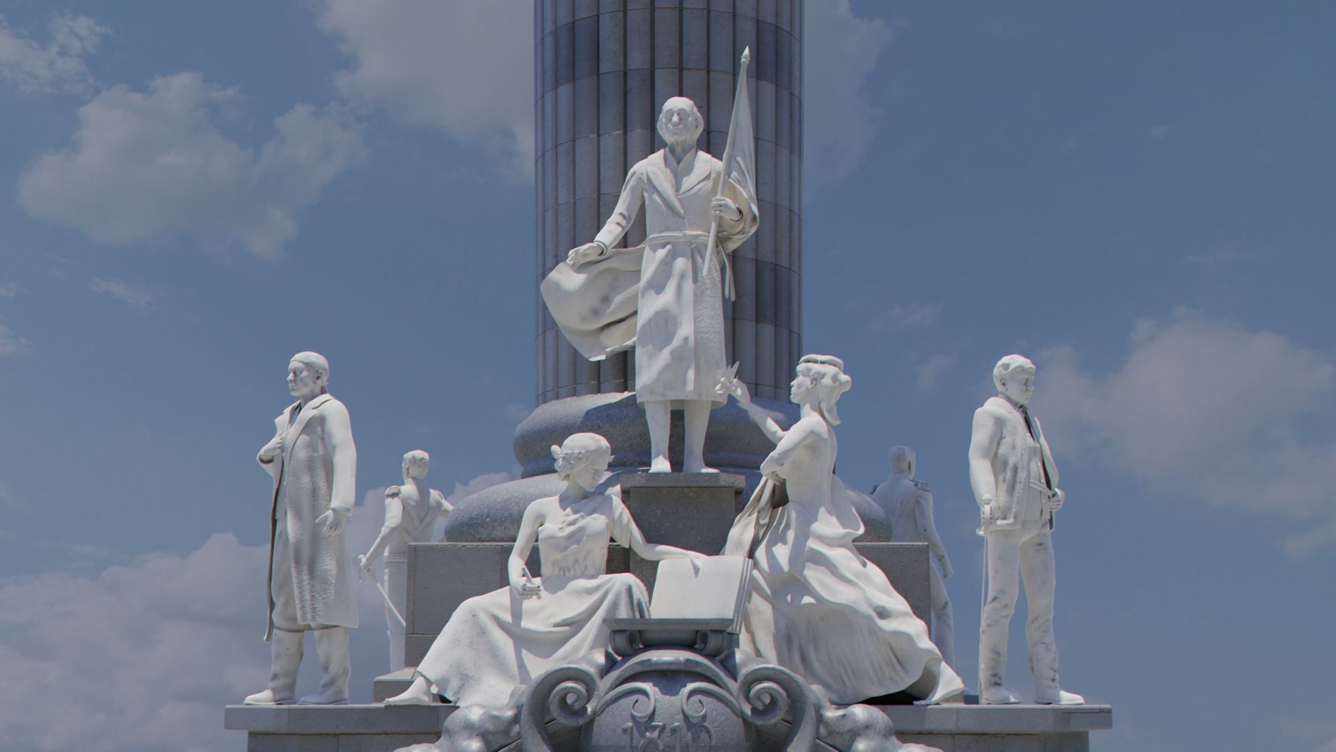 Angel of Independence 3D model_7