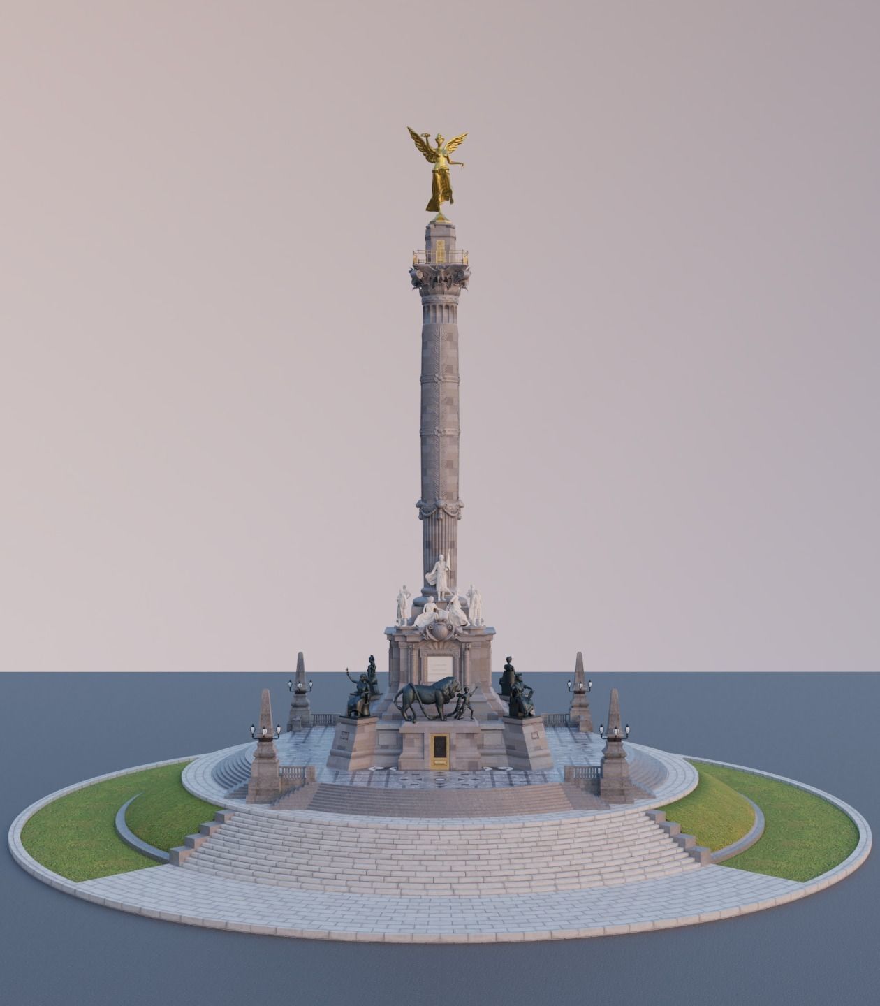 Angel of Independence 3D model_3