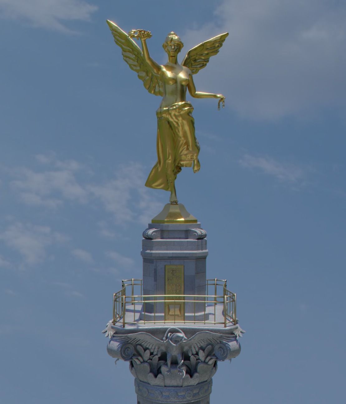 Angel of Independence 3D model_11