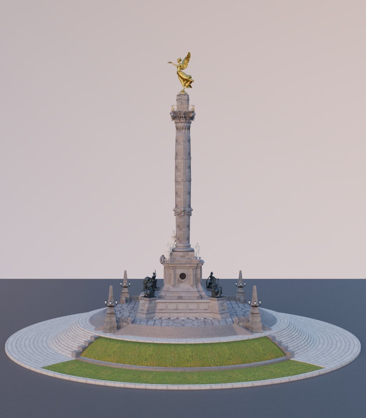 Angel of Independence 3D model_2