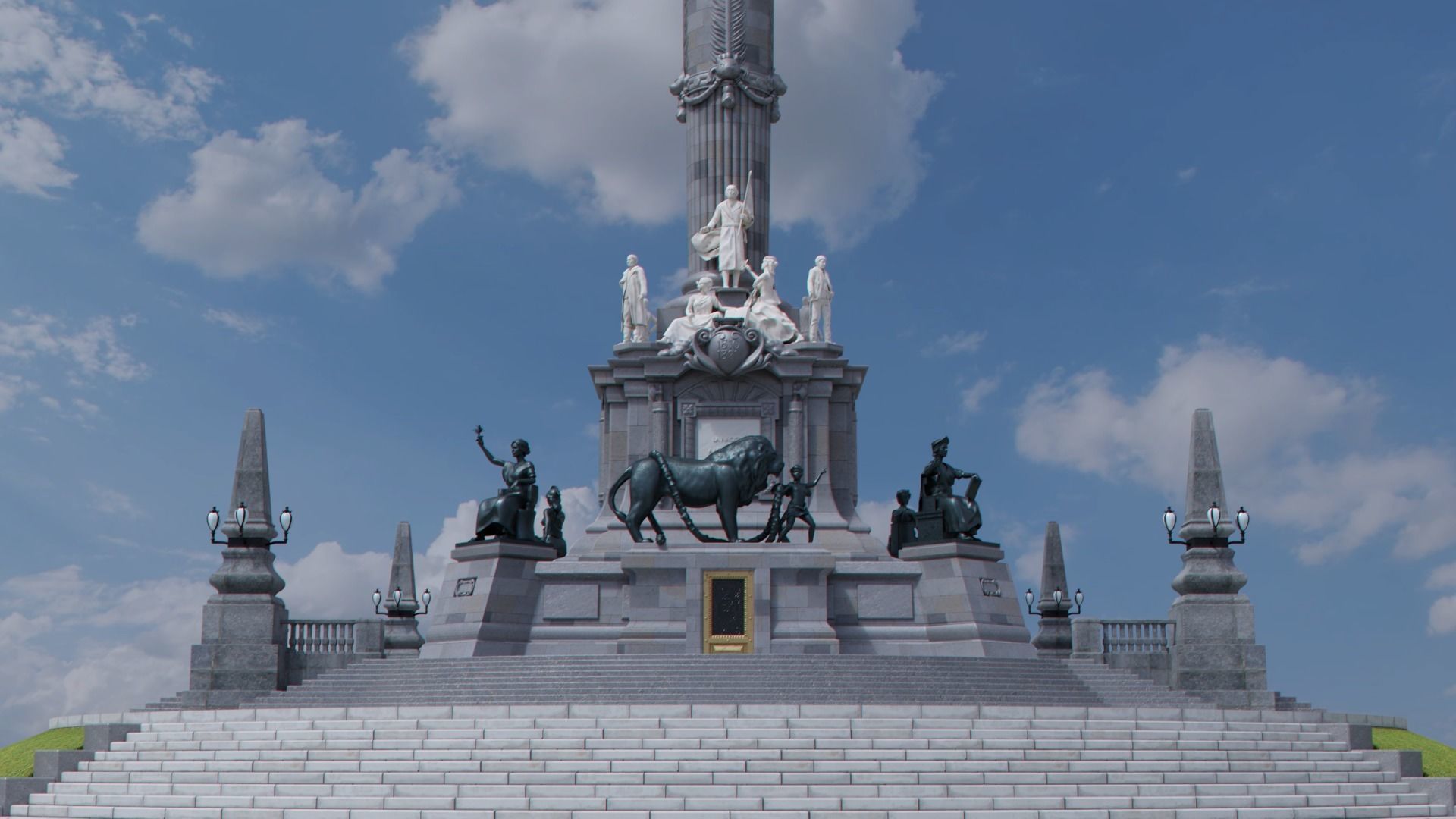 Angel of Independence 3D model_6
