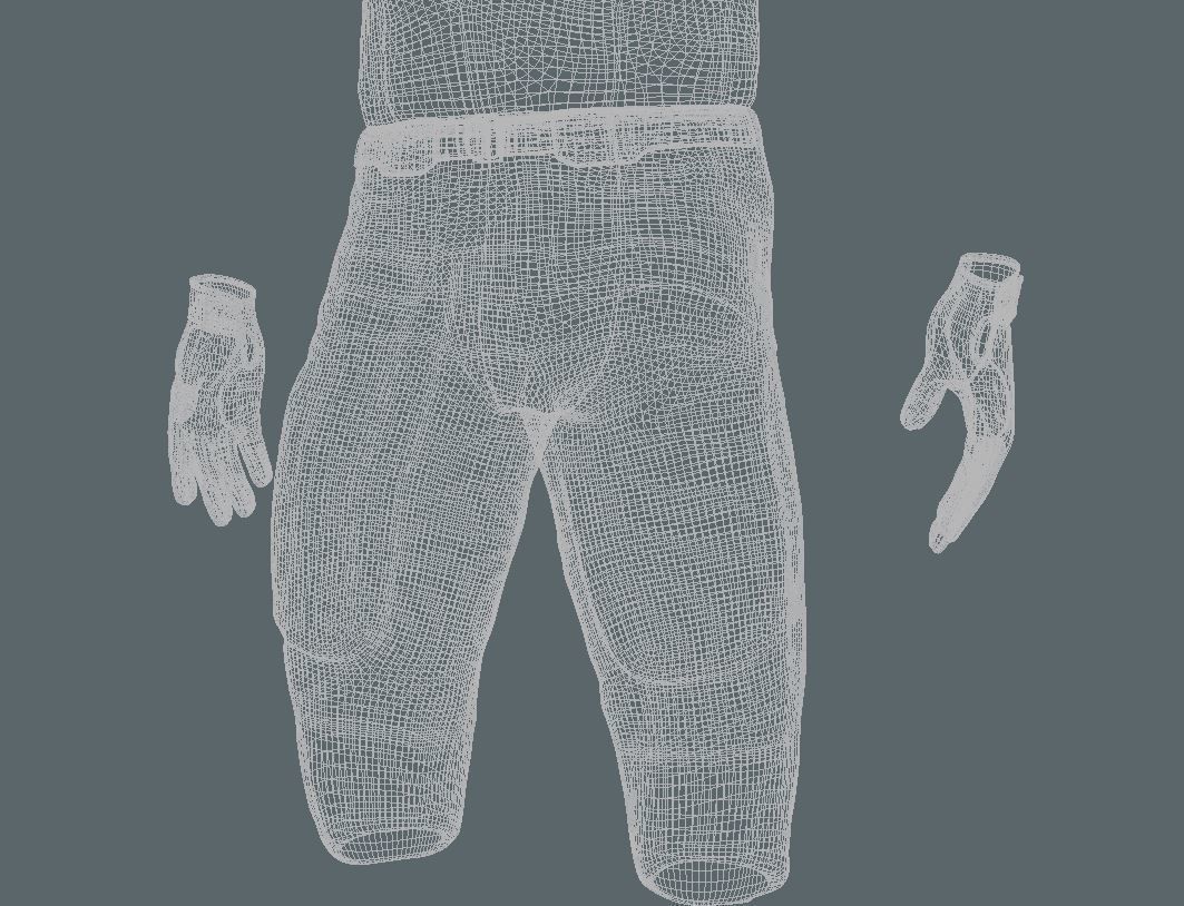 American Football Uniform 3D model_5