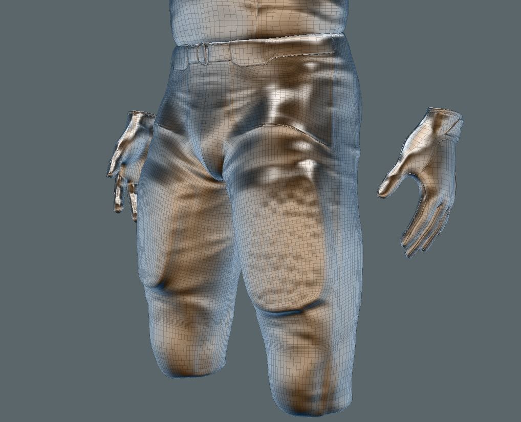 American Football Uniform 3D model_2