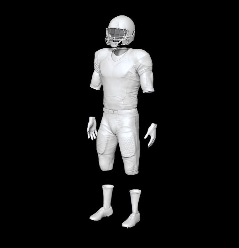 American Football Uniform 3D model_8