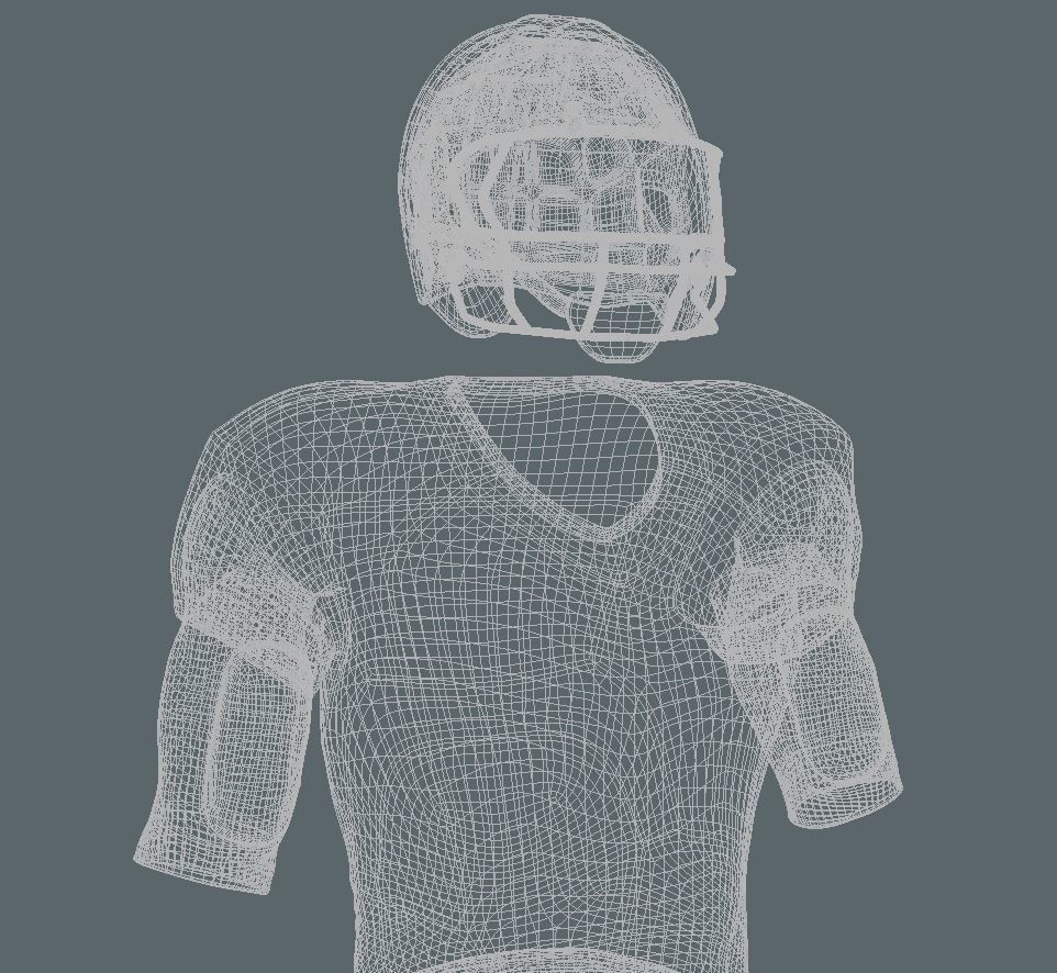 American Football Uniform 3D model_1