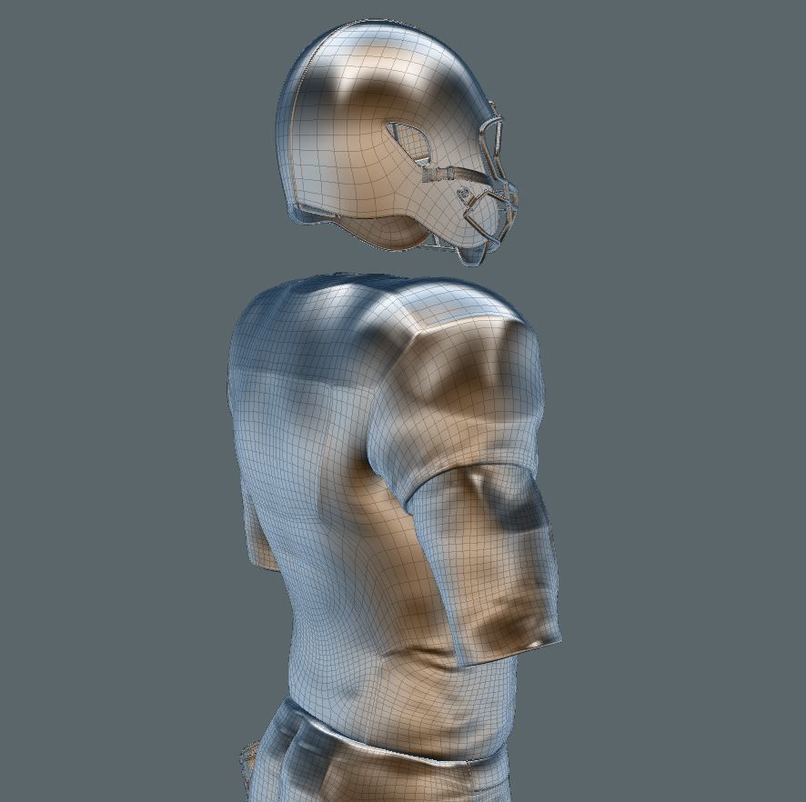 American Football Uniform 3D model_14