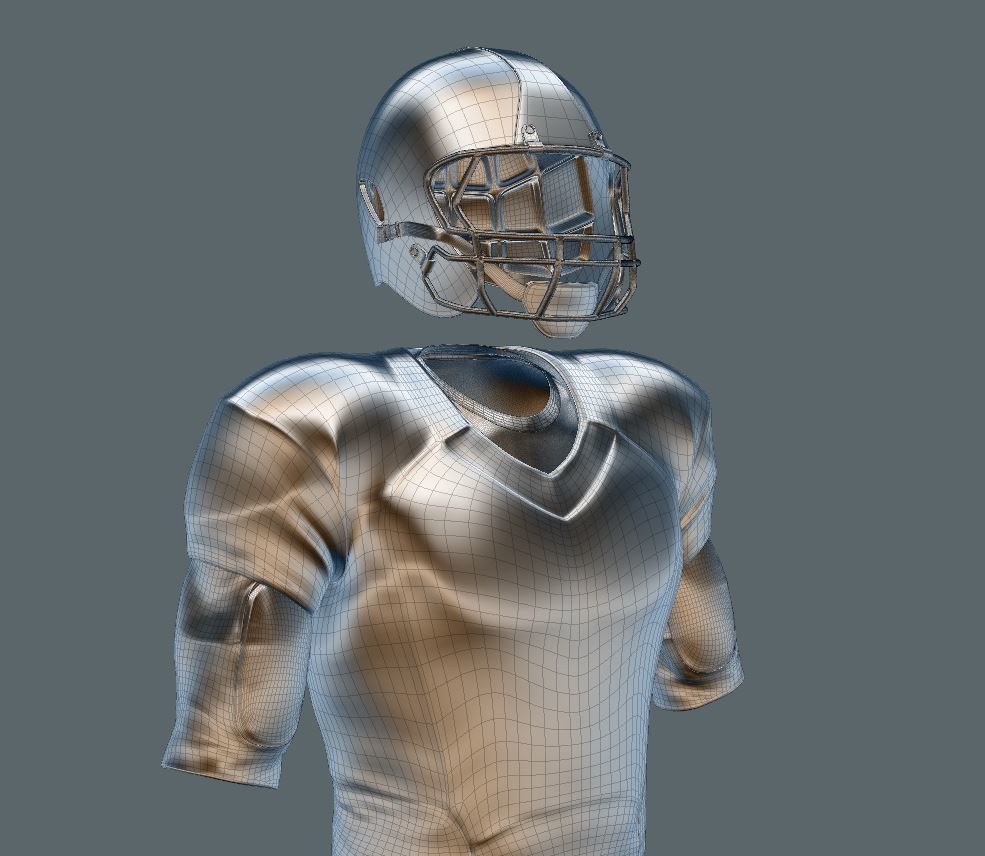 American Football Uniform 3D model_13