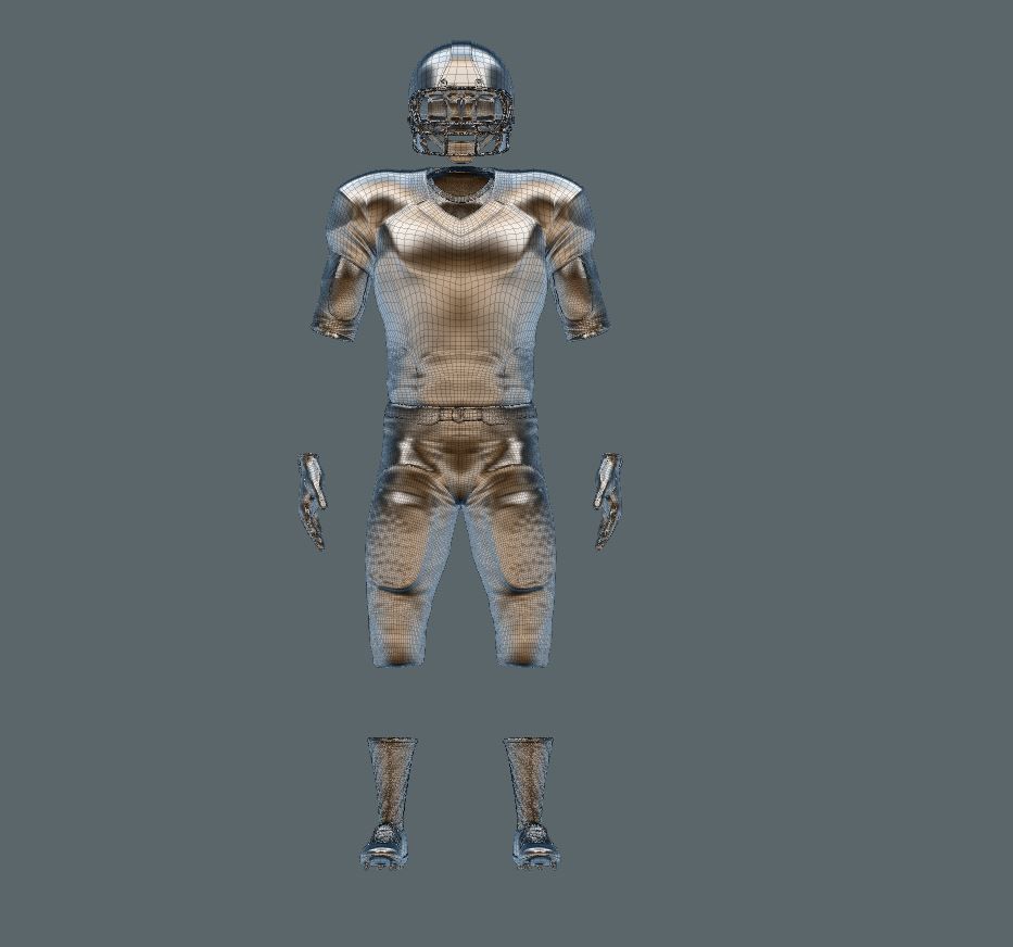 American Football Uniform 3D model_12