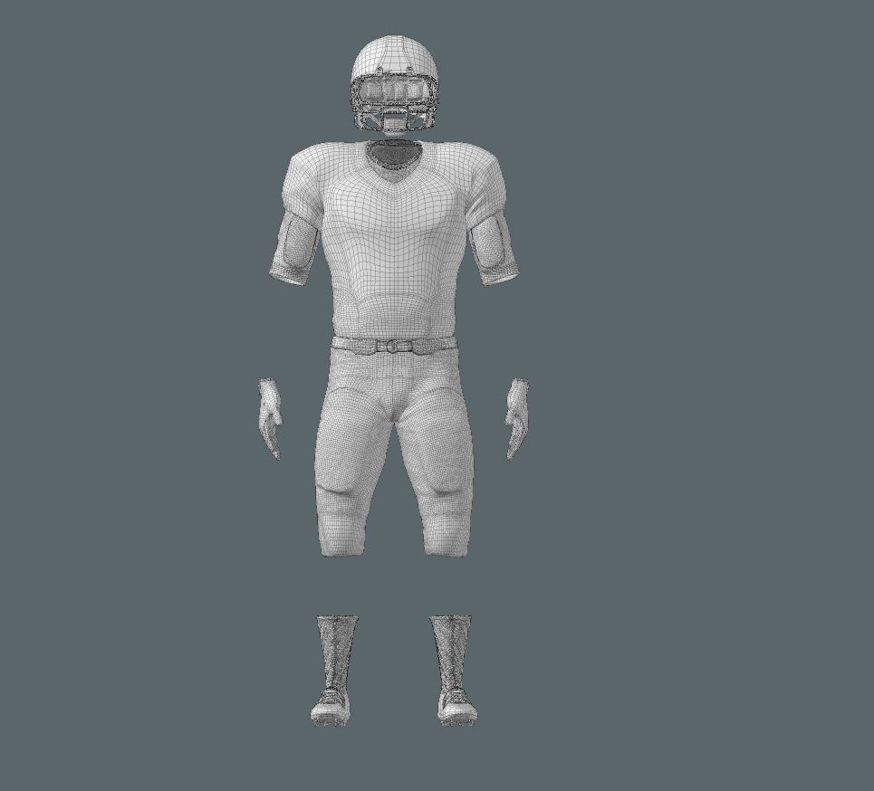 American Football Uniform 3D model_6